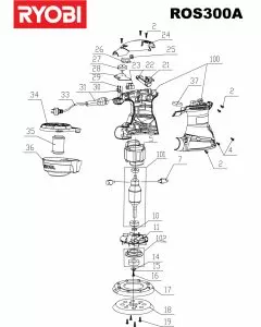 Buy A Ryobi ERO2412VHG Spare part or Replacement part for Your Sanders and Fix Your Machine Today